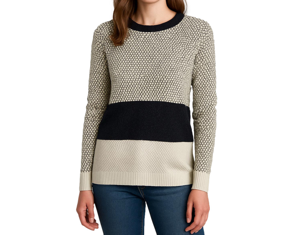 Tinley Road long sleeve black white sweater size small